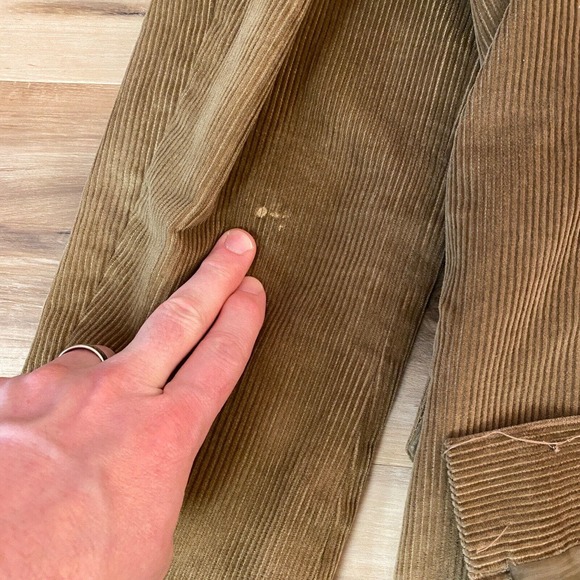 Croft & Barrow Corduroy Blazer Mens 46L 2 button Cotton Khaki Lining - Picture 15 of 15